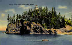 Owl's Head Light House Postcard