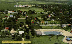 Aerial View of Junction City Postcard
