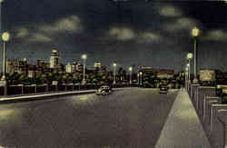Night View from Viaduct Postcard
