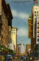 Houston Street View Looking East Postcard