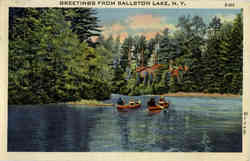 Greetings from Ballston Lake Postcard