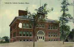 School Street School Postcard