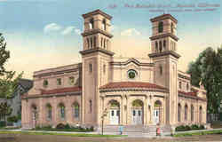 First Methodist Church Central Ave and Oak St. Postcard