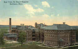 Rear View St. Mary's Hospital Postcard