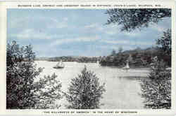 Rainbow Lake Crescent Island Postcard