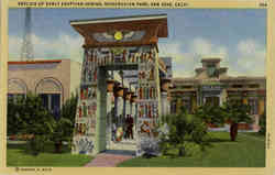 Replica of Early Egyptian Shrine Rosicrucian Park Postcard