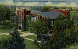 Library/Assembly Hall Ball State Teacher's College Postcard