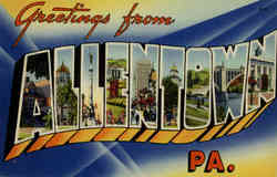 Greetings from Allentown Pennsylvania Postcard Postcard