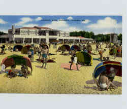 Sarasota Lido Beach Scene Postcard