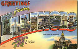 Greetings from Illinois Postcard Postcard