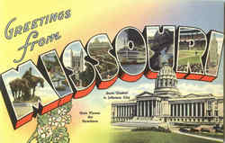 Greetings from Missouri Postcard Postcard