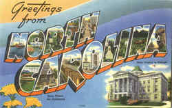 Greetings from North Carolina Postcard