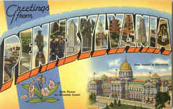 Greetings from Pennsylvania Postcard Postcard