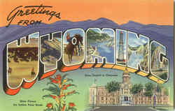 Greetings from Wyoming Postcard Postcard