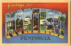 Greetings from Monterey Peninsula Postcard