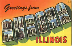 Greetings from Aurora Illinois Postcard Postcard