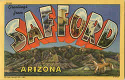 Greetings from Safford Large Letter Postcard