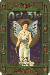 Halloween Fairy Postcard Postcard