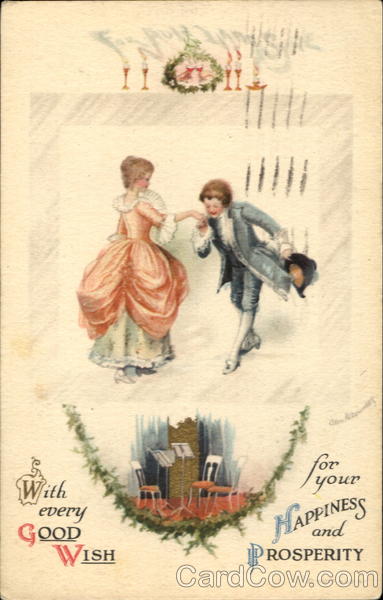 With Every Good Wish Ellen Clapsaddle Dancing