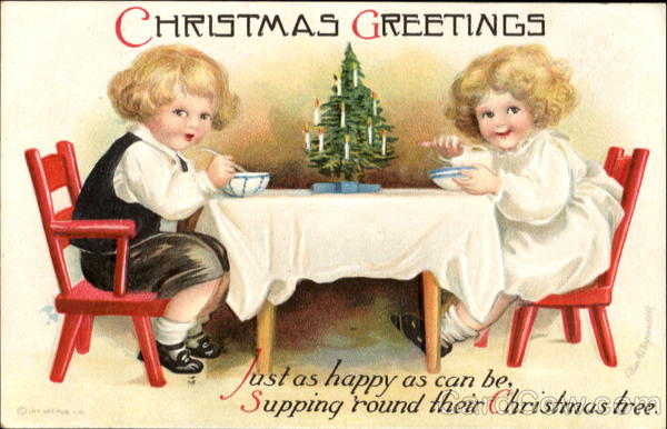 Christmas Greetings Ellen Clapsaddle Children