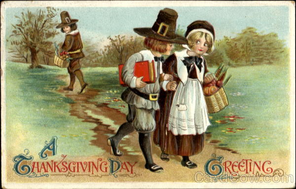 A Thanksgiving Day Greeting Pilgrims