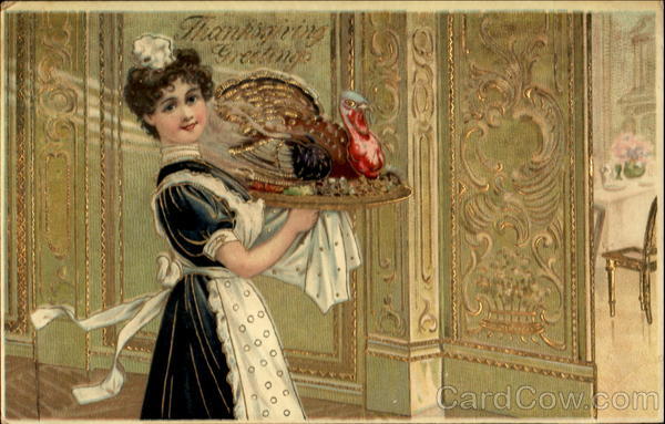 Thanksgiving Greetings Gold Embossed