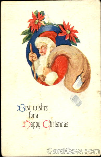 Best Wishes For A Happy Christmas Santa Claus