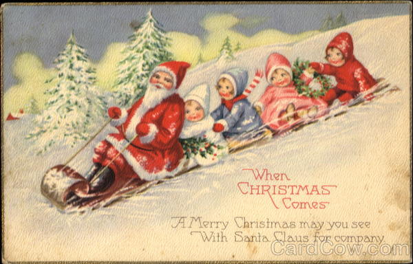 Santa Toboggan Children Santa Claus