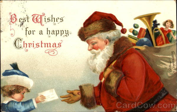 Best Wishes For A Happy Christmas Ellen Clapsaddle