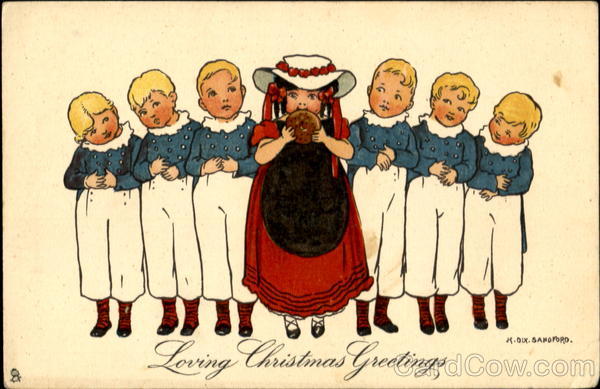Loving Christmas Greetings H. Dix Sandford Children