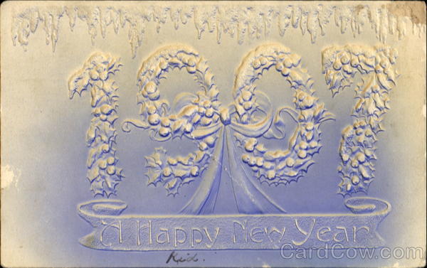1907 A Happy New Year New Year's