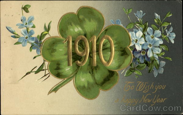 1910 To Wish You A Happy New Year New Year's