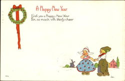 A Happy New Year Bernhardt Wall Postcard Postcard