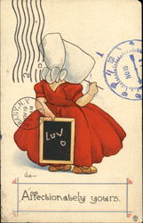 Affectionately Yours Sunbonnet Girl Bernhardt Wall Postcard Postcard