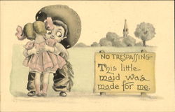 No Trespassing This Little Maid Was Made For Me Bernhardt Wall Postcard Postcard