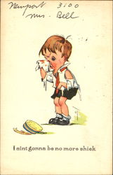 Boy Crying Postcard