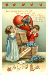 To My Valentine With Fondest Love Postcard