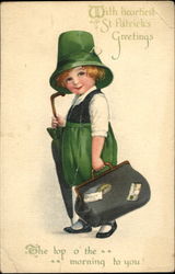 With Heartiest St. Patricks Greetings Postcard