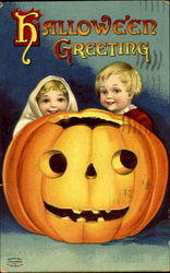 Halloween Greeting Postcard Postcard