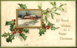 All Good Wishes For A Happy Christmas Postcard Postcard