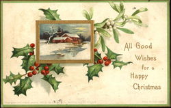 All Good Wishes For A Happy Christmas Postcard