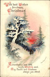 With Best Wishes For A Happy Christmas Postcard