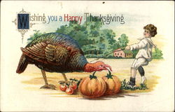 Wishing You A Happy Thanksgiving Postcard