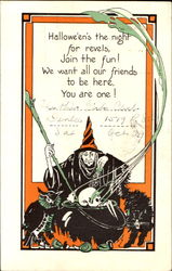 Witch & Cauldrun Postcard
