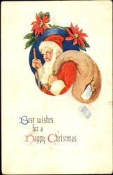 Best Wishes For A Happy Christmas Postcard