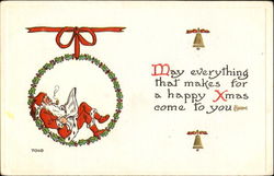 Santa Smoking Pipe Postcard
