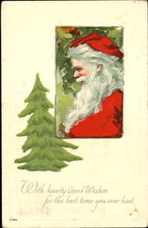 With Hearty Good Wishes For The Best Time You Ever Had Santa Claus Postcard Postcard
