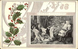 Santa & Children Postcard