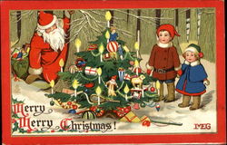 Merry Merry Christmas Santa Claus Postcard Postcard