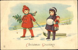 Christmas Greetings Postcard
